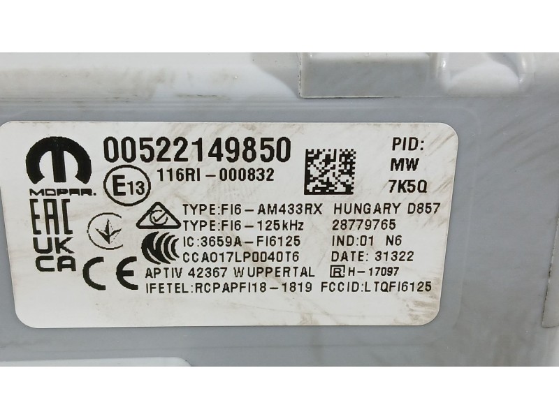 Recambio de caja reles / fusibles para fiat 500 (312_) 1.0 mild hybrid (312.ayd1b) referencia OEM IAM   