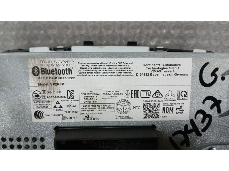 Recambio de sistema navegacion gps para fiat 500 (312_) 1.0 mild hybrid (312.ayd1b) referencia OEM IAM 7357726240 CONTINENTAL A3