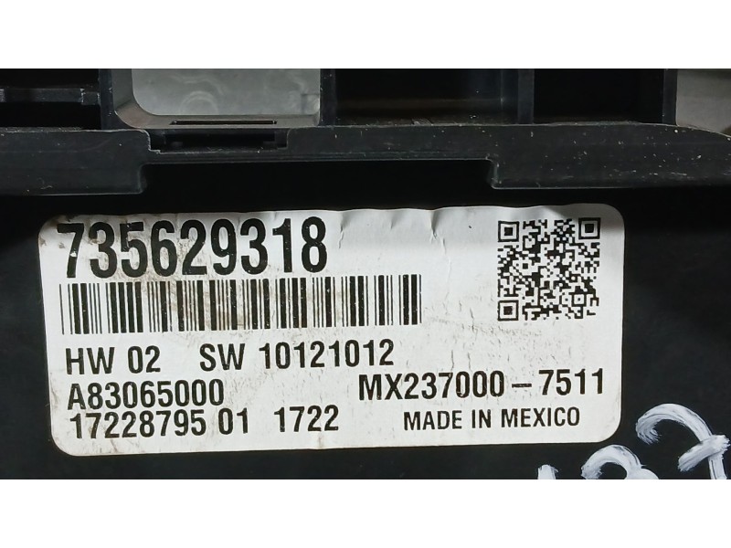 Recambio de mando calefaccion / aire acondicionado para fiat 500 (312_) 1.0 mild hybrid (312.ayd1b) referencia OEM IAM 735629318