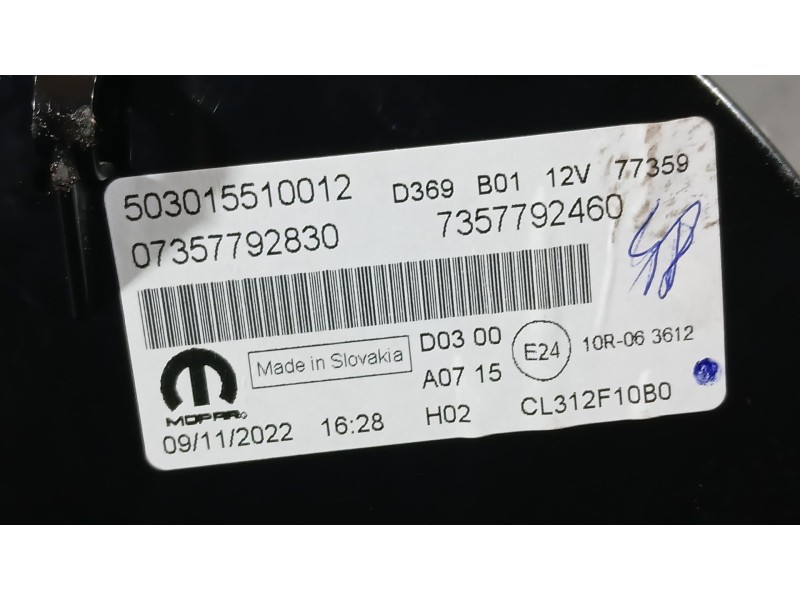 Recambio de cuadro instrumentos para fiat 500 (312_) 1.0 mild hybrid (312.ayd1b) referencia OEM IAM 73557792830  503015510012