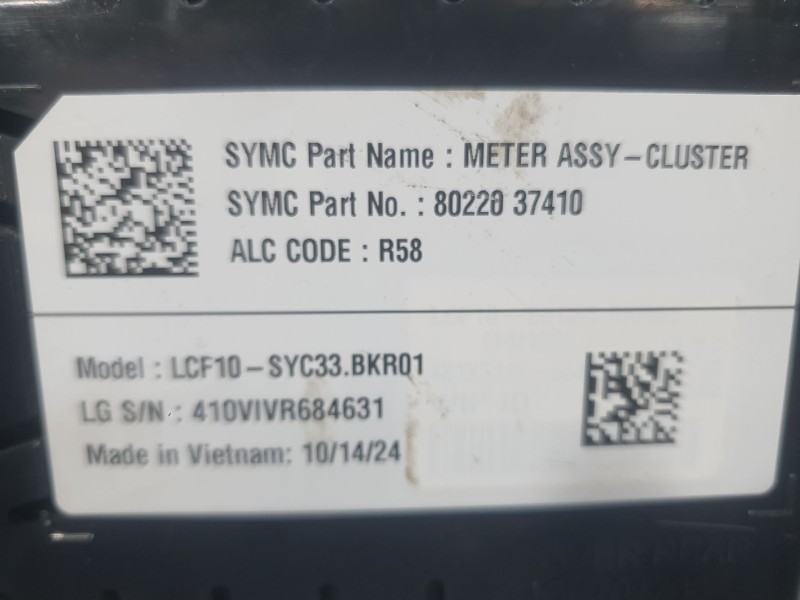 Recambio de cuadro instrumentos para kg mobility korando (c300) 1.5 referencia OEM IAM 8022037410 410VIVR384631 LG