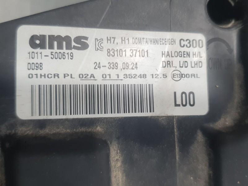 Recambio de faro izquierdo para kg mobility korando (c300) 1.5 referencia OEM IAM 8310137101 1011500619 AMS