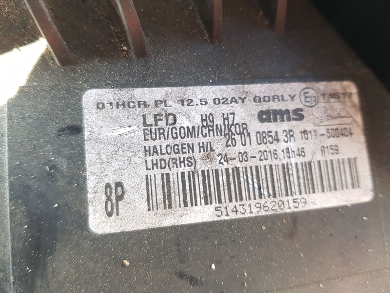 Recambio de faro derecho para renault talisman (lp_) 1.6 dci 130 referencia OEM IAM 260108543R  