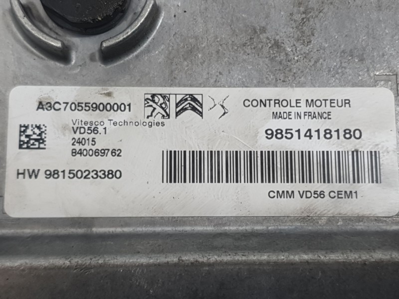 Recambio de centralita motor uce para peugeot 2008 ii (ud_, us_, uy_, uj_, ur_, uc_) 1.2 puretech 100 referencia OEM IAM 9851418