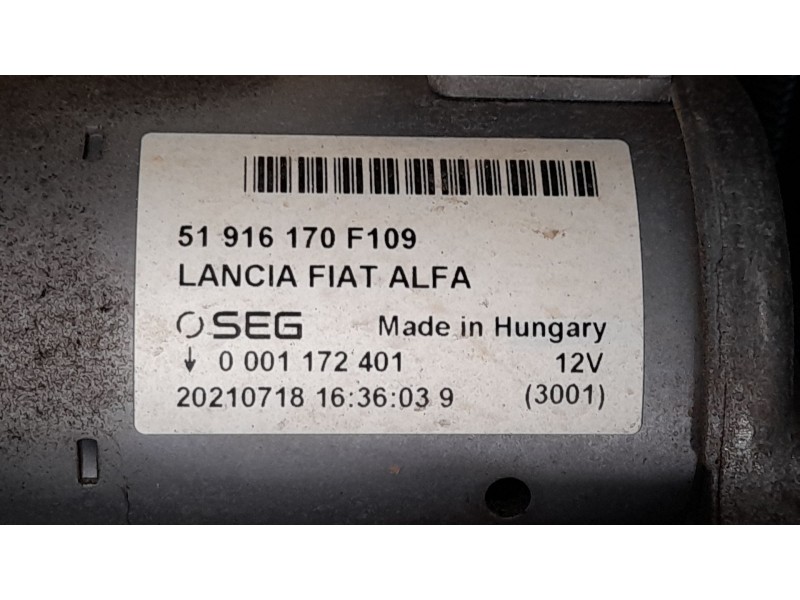 Recambio de motor arranque para fiat doblo cargo (263_) 1.3 d multijet (263wxu1a) referencia OEM IAM 71796986 51916170 