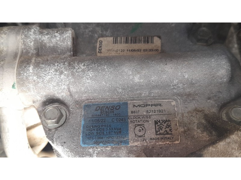Recambio de compresor aire acondicionado para fiat 500 (312_) 1.0 mild hybrid (312.ayd1b) referencia OEM IAM 71797201 52121921 
