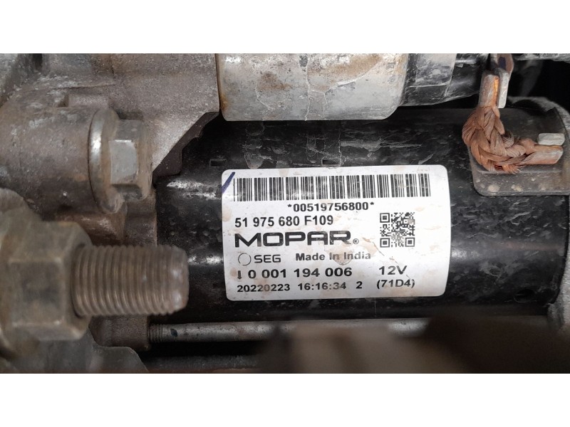 Recambio de motor arranque para fiat 500 (312_) 1.0 mild hybrid (312.ayd1b) referencia OEM IAM 71798110 52100116 