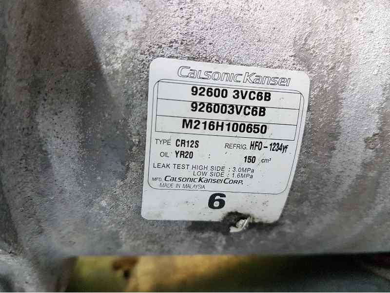 Recambio de compresor aire acondicionado para nissan pulsar (c13) acenta referencia OEM IAM 926003VC6B M216H100650 CALSONIC KANS