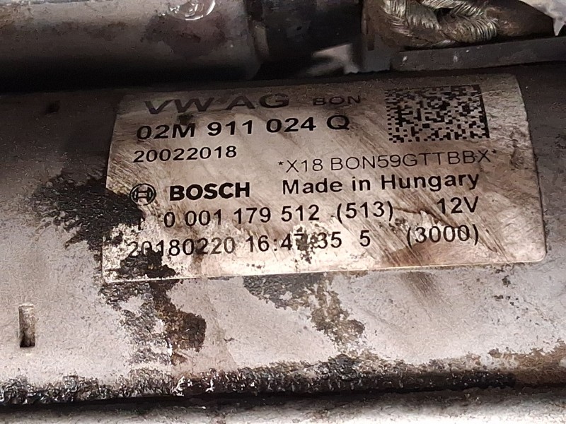 Recambio de motor arranque para volkswagen polo vi (aw1, bz1, ae1) 1.0 tsi referencia OEM IAM 02M911022FX 02M911024J 