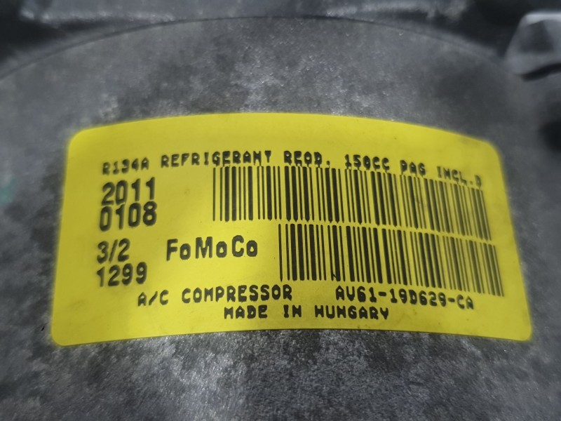 Recambio de compresor aire acondicionado para ford focus iii 1.6 ecoboost referencia OEM IAM AV6119D629CA  