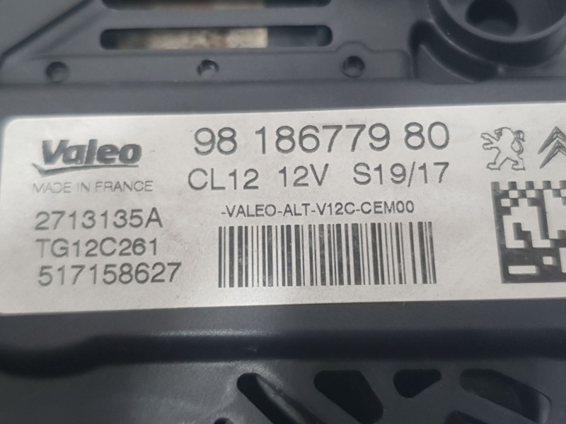 Recambio de alternador para citroën c-elysee (dd_) 1.2 vti 82 referencia OEM IAM 9818677980 2713135A VALEO