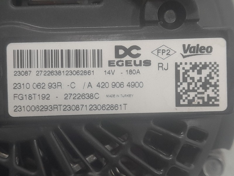Recambio de alternador para renault express furgoneta/monovolumen 1.5 blue dci 95 (f6ab) referencia OEM IAM 231006293R FG18T192 