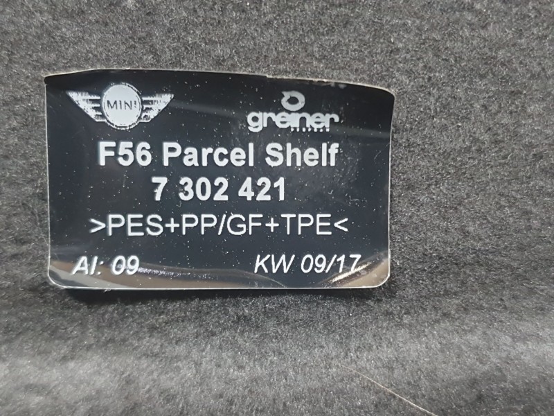 Recambio de bandeja trasera para mini mini (f56) cooper s referencia OEM IAM 7302421  
