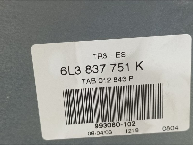Recambio de elevalunas delantero izquierdo para seat ibiza (6l1) fresh referencia OEM IAM 6L3837751K  ELECTRICO