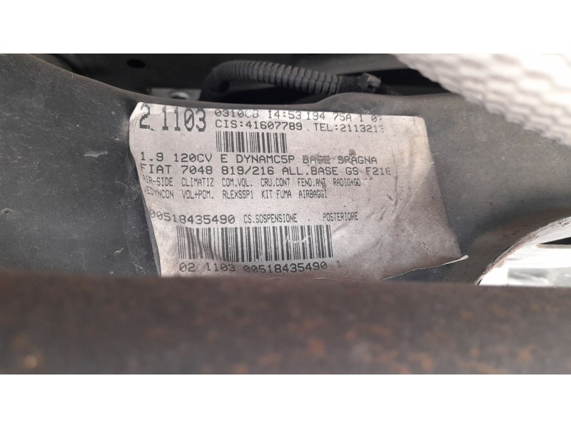 Recambio de puente trasero para fiat croma (194_) 1.9 d multijet (194axb1b) referencia OEM IAM 51748734  
