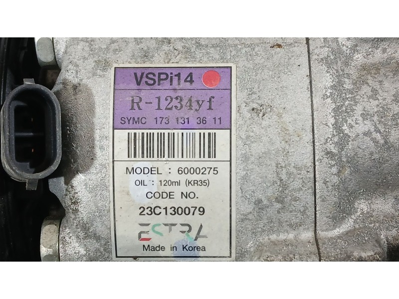 Recambio de compresor aire acondicionado para ssangyong tivoli 1.5 referencia OEM IAM 1731313611 ESTRA 6000275 23C130079