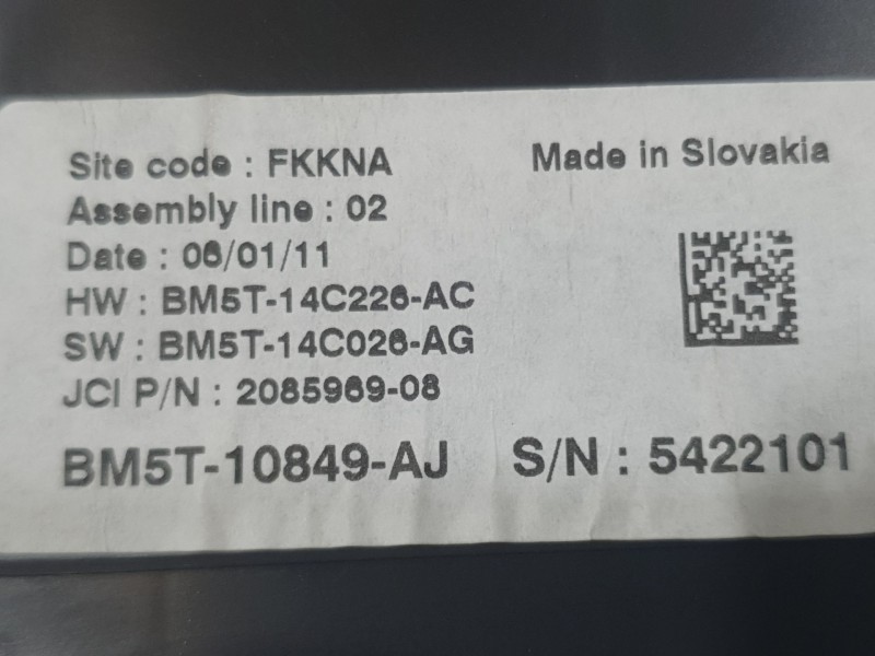 Recambio de cuadro instrumentos para ford focus iii 1.6 ecoboost referencia OEM IAM BM5T10849AJ  