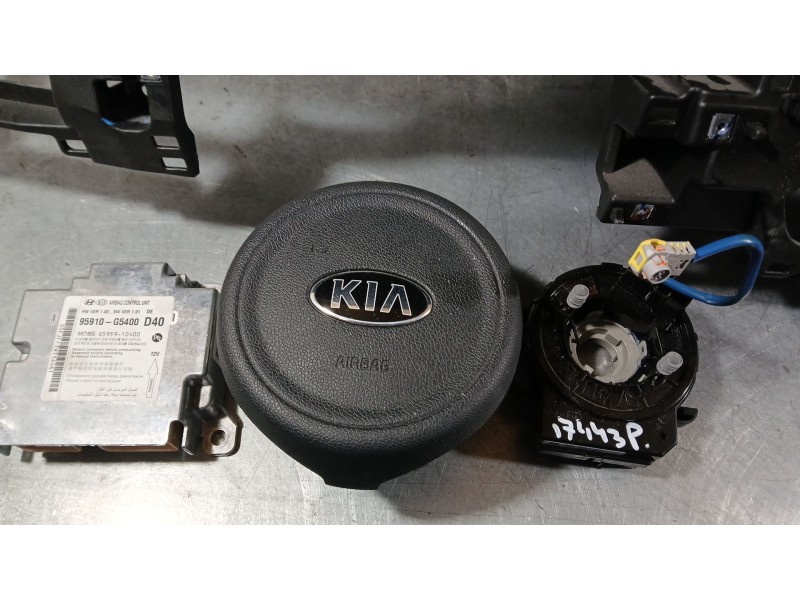 Recambio de kit airbag para kia niro i (de) 1.6 gdi hybrid referencia OEM IAM 56900G5100WK C/PRETENSORES Y SALPICADERO Y AIRBAG 