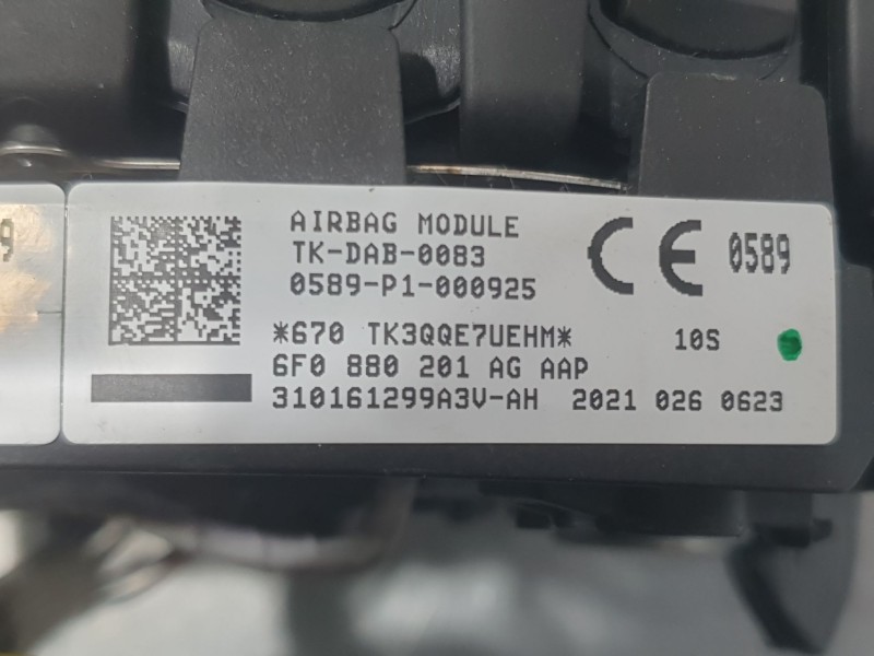 Recambio de kit airbag para seat arona (kj7, kjp) 1.0 tgi referencia OEM IAM 6F0880201AGAAP C/ SALPICADERO SIN PRETENSORES 6F088