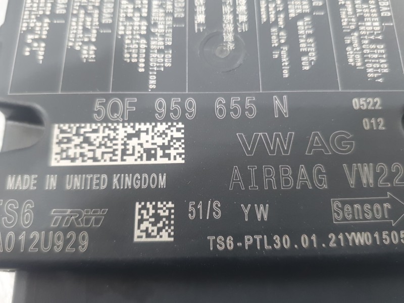 Recambio de kit airbag para seat arona (kj7, kjp) 1.0 tgi referencia OEM IAM 6F0880201AGAAP C/ SALPICADERO SIN PRETENSORES 6F088