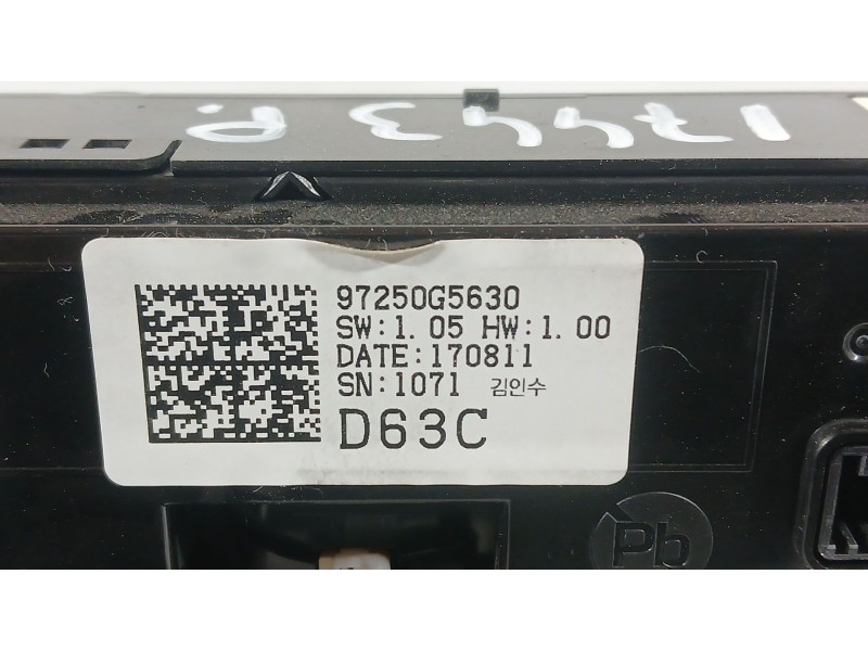 Recambio de mando climatizador para kia niro i (de) 1.6 gdi hybrid referencia OEM IAM 9720G5630  