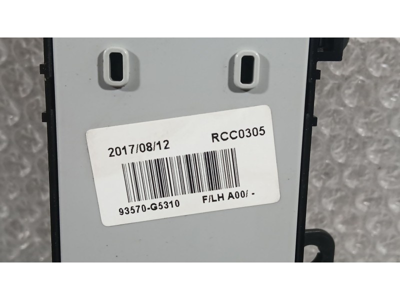 Recambio de mando elevalunas delantero izquierdo para kia niro i (de) 1.6 gdi hybrid referencia OEM IAM 93570G5310 C/M 