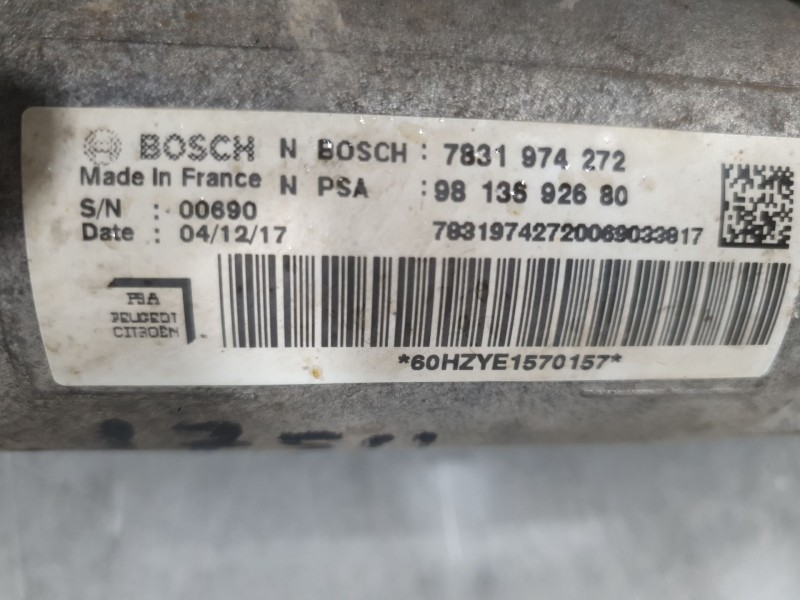 Recambio de cremallera direccion para citroën jumpy iii furgoneta (v_) 2.0 bluehdi 120 referencia OEM IAM 9813692680 7831974272 