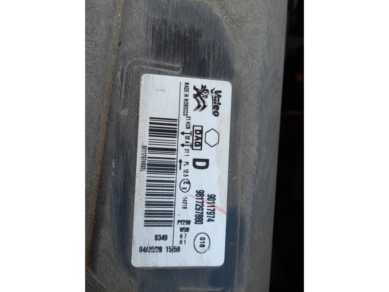 Recambio de faro derecho para citroën c-elysee (dd_) 1.5 bluehdi 100 referencia OEM IAM 9817297880  