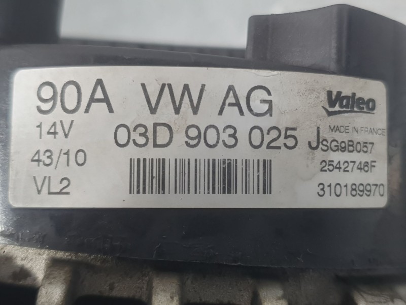 Recambio de alternador para seat ibiza iv (6j5, 6p1) 1.2 referencia OEM IAM 03D903025 2542746F VALEO