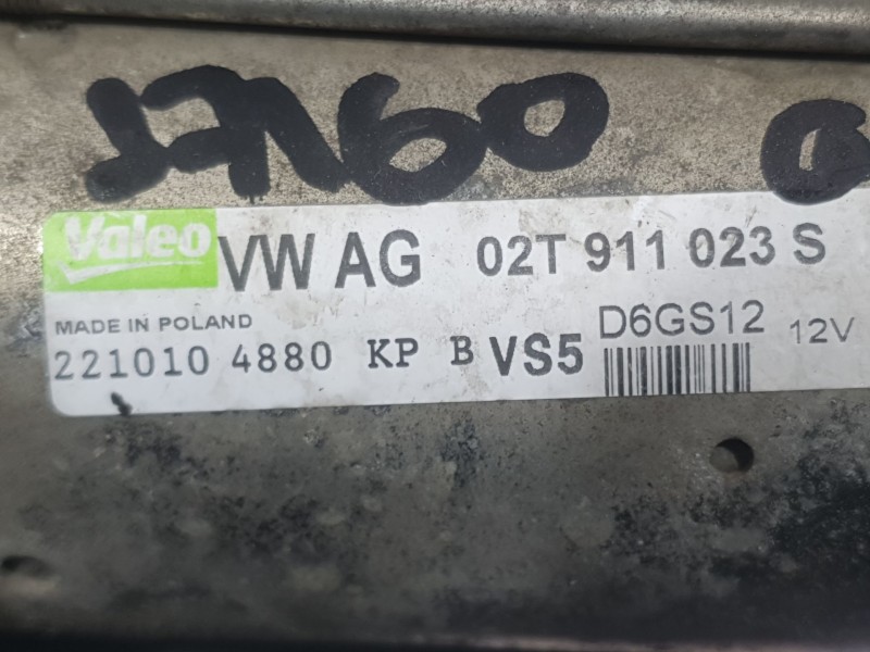 Recambio de motor arranque para seat ibiza iv (6j5, 6p1) 1.2 referencia OEM IAM 02T911023S 221010 VALEO