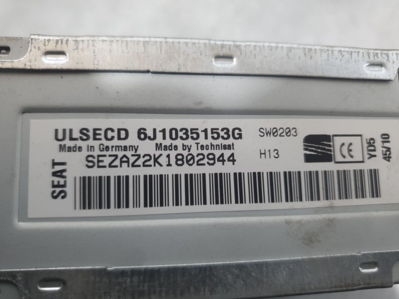 Recambio de sistema audio / radio cd para seat ibiza iv (6j5, 6p1) 1.2 referencia OEM IAM 6J1035153G  