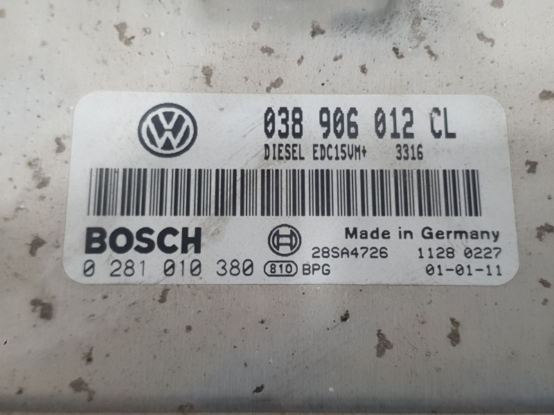 Recambio de centralita motor uce para skoda octavia i (1u2) 1.9 tdi referencia OEM IAM 038906012CL 0281010380 BOSCH