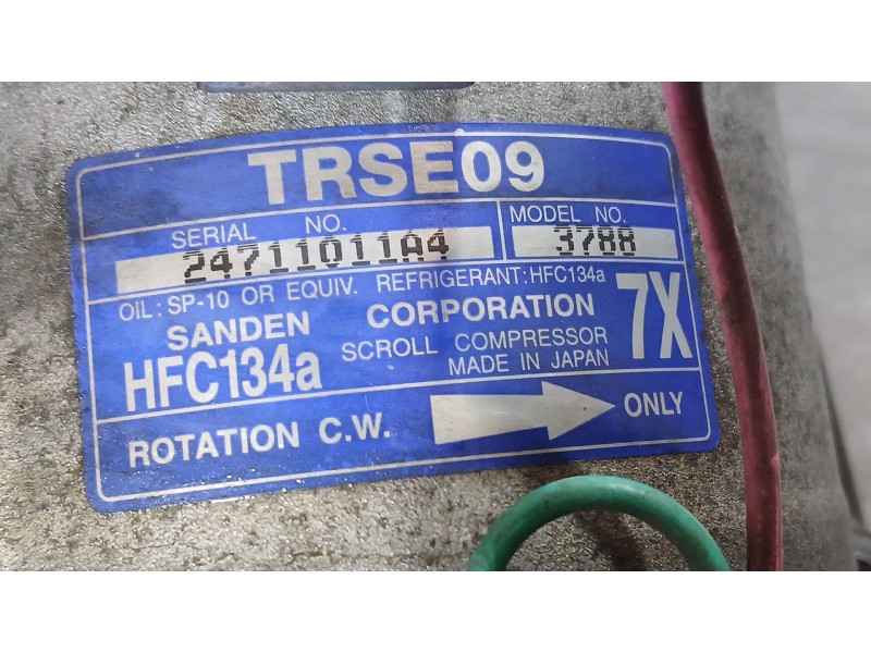 Recambio de compresor aire acondicionado para honda cr-v iii (re_) 2.0 i-vtec 4wd (re5, re2) referencia OEM IAM 38810RZVG02 SAND