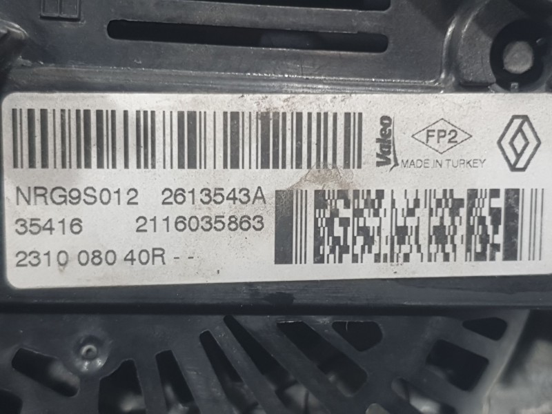 Recambio de alternador para renault megane iv hatchback (b9a/m/n_) 1.2 tce 130 (b9mr) referencia OEM IAM 231008040R 2613543A VAL