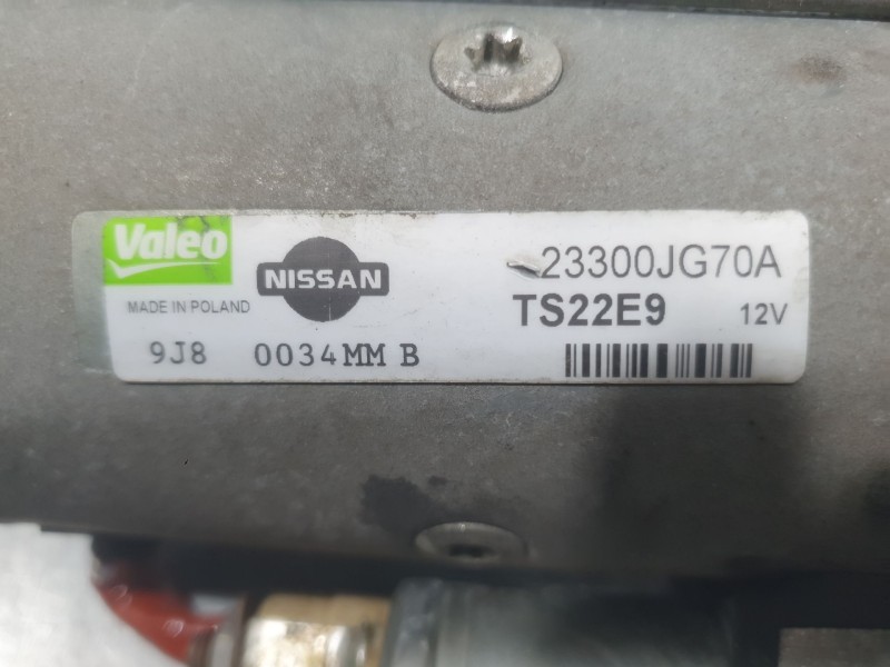 Recambio de motor arranque para nissan qashqai i (j10, nj10) 2.0 dci a las 4 ruedas referencia OEM IAM 23300JG70A TS22E9 VALEO