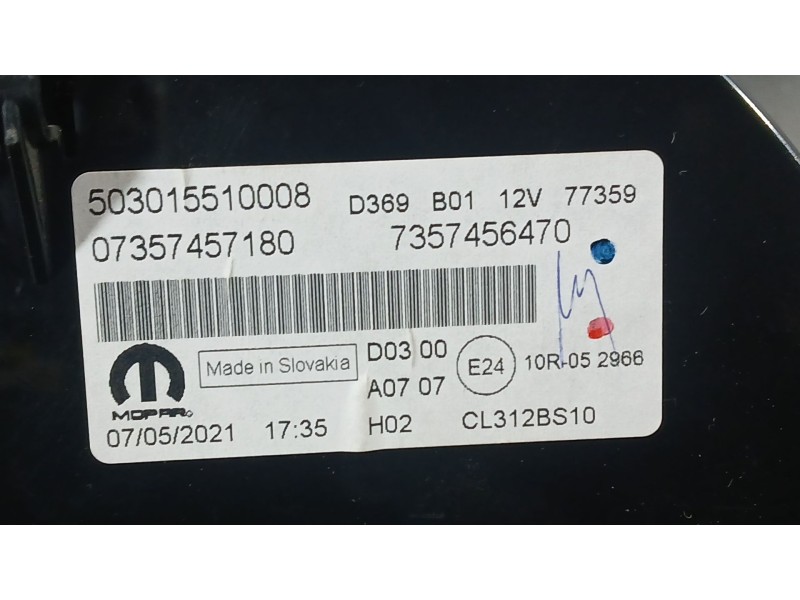 Recambio de cuadro instrumentos para fiat 500 c (312_) 1.2 (312cxa1a, 312axa1a) referencia OEM IAM 7357456470 7357457180 5030155