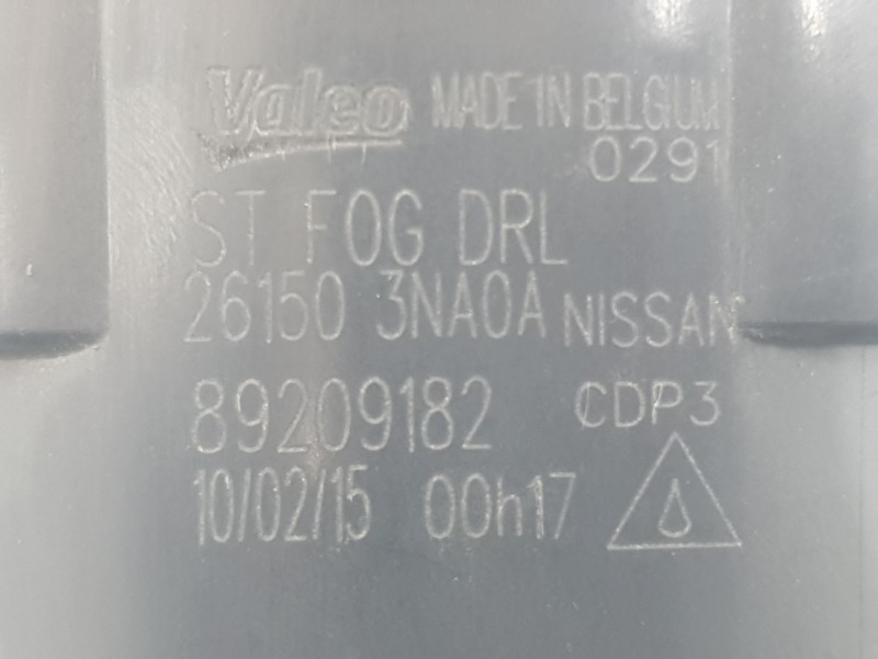 Recambio de faro antiniebla derecho para nissan leaf (ze0) electric referencia OEM IAM 261503NA0A 89209182 VALEO