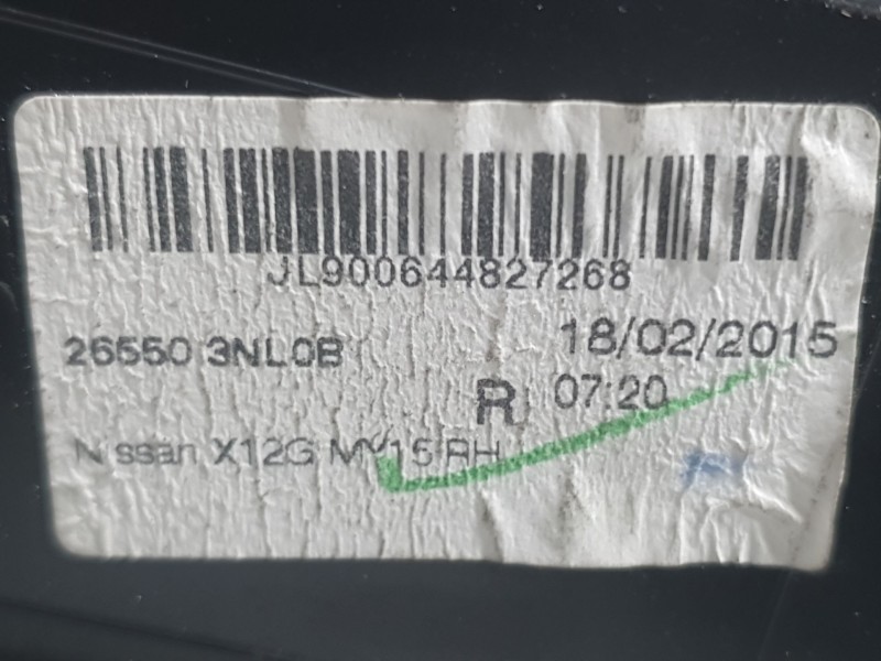 Recambio de piloto trasero derecho para nissan leaf (ze0) electric referencia OEM IAM 265503NL0B  