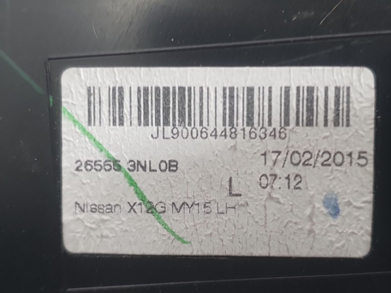 Recambio de piloto trasero izquierdo para nissan leaf (ze0) electric referencia OEM IAM 265553NL0B  