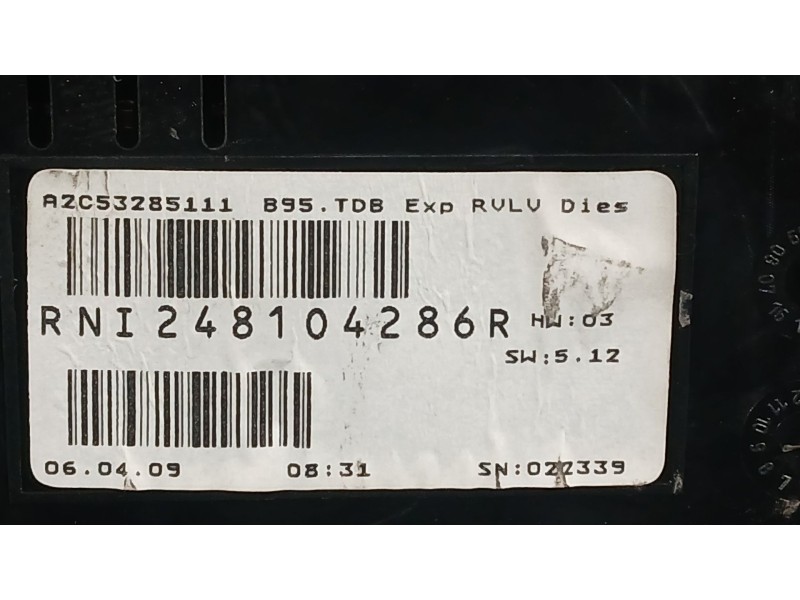 Recambio de cuadro instrumentos para renault megane iii hatchback (bz0/1_, b3_) 1.5 dci referencia OEM IAM 24814286R  A2C5328511