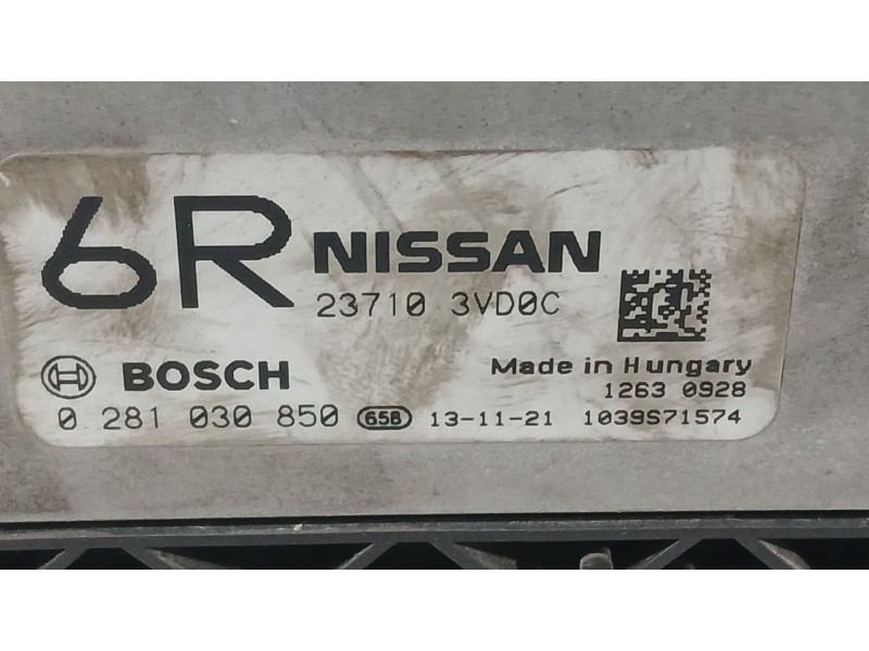 Recambio de centralita motor uce para nissan note (e12) 1.5 dci referencia OEM IAM 237103VD0C BOSCH 0281030850