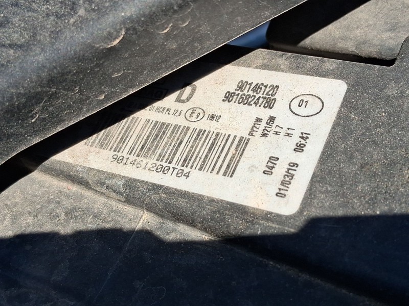 Recambio de faro derecho para citroën berlingo furgoneta/monovolumen (k9) 1.6 bluehdi 75 referencia OEM IAM 9816824780  