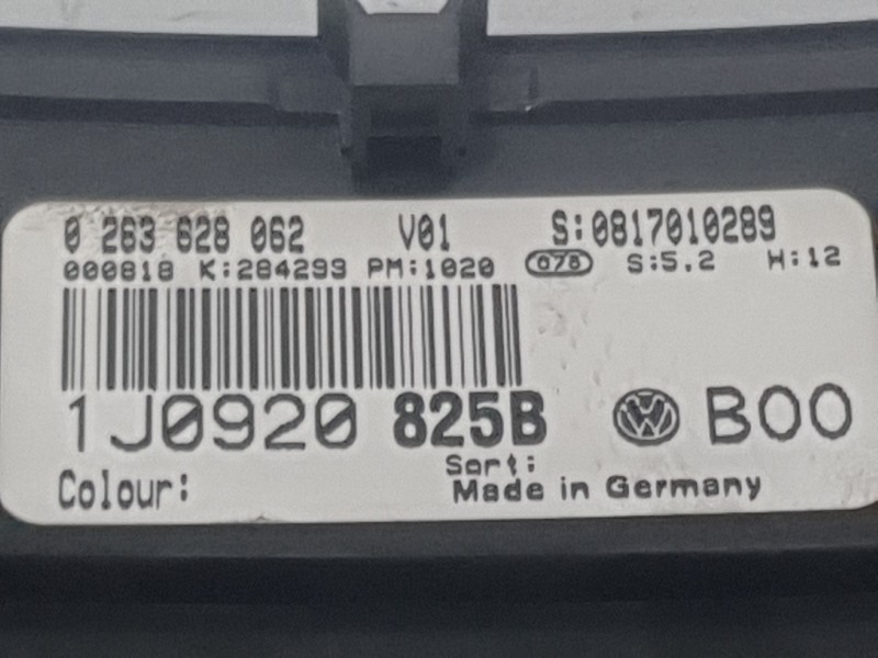 Recambio de cuadro instrumentos para volkswagen golf iv (1j1) 1.9 tdi referencia OEM IAM 1J0920825B 0263628062 