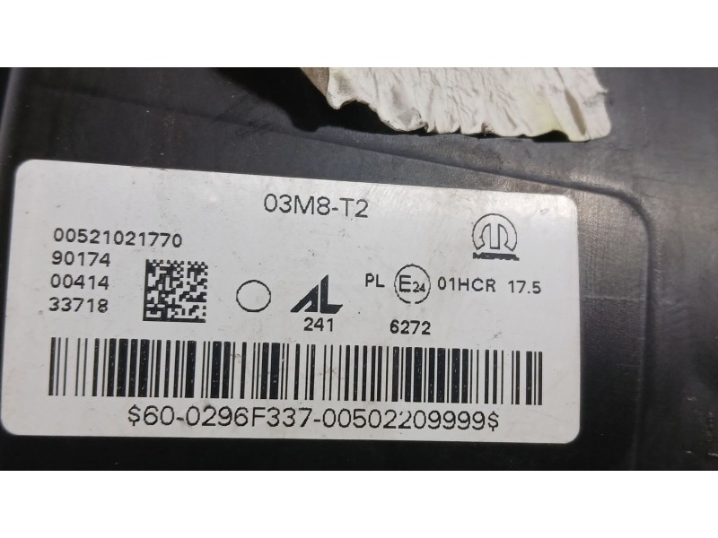 Recambio de faro derecho para fiat 500x (334_) 1.0 (334.axn1b) referencia OEM IAM 52102177  