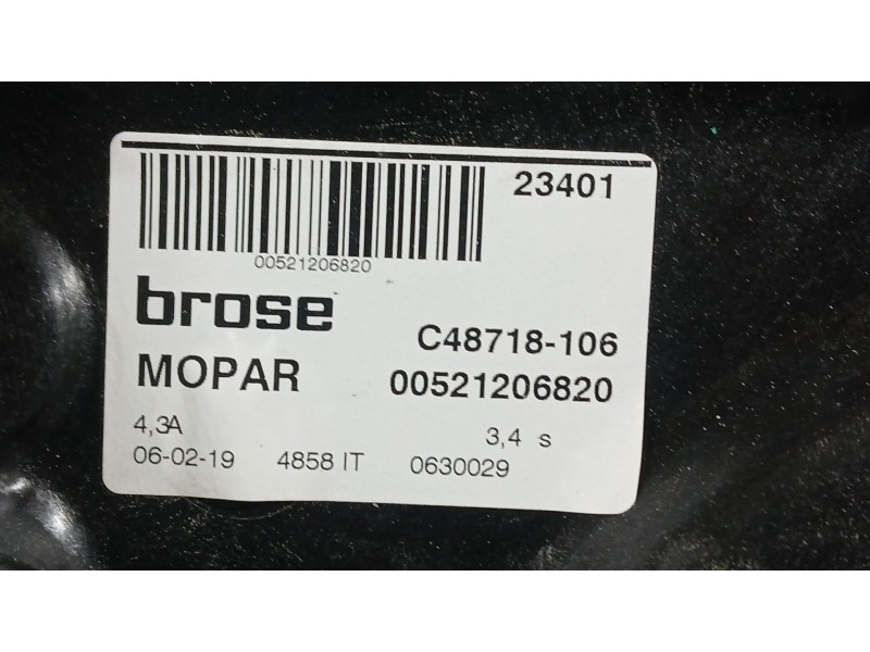 Recambio de elevalunas delantero izquierdo para fiat 500x (334_) 1.0 (334.axn1b) referencia OEM IAM 521206820 BROSE 6 PINS C4871