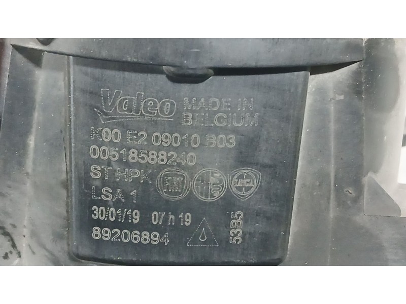 Recambio de faro antiniebla derecho para fiat 500x (334_) 1.0 (334.axn1b) referencia OEM IAM 51858824 VALEO 89206894