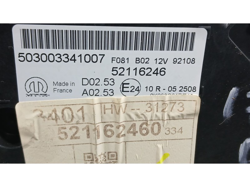 Recambio de cuadro instrumentos para fiat 500x (334_) 1.0 (334.axn1b) referencia OEM IAM 52116246 MAGNETI MARELLI 503003341007