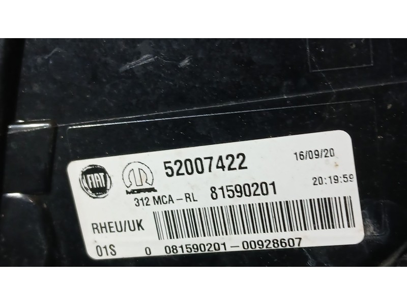 Recambio de piloto trasero derecho para fiat 500 (312_) 1.0 mild hybrid (312.ayd1b) referencia OEM IAM 52007422  81590201