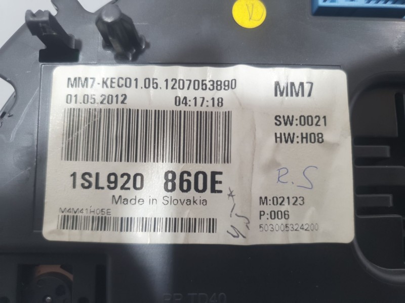 Recambio de cuadro instrumentos para seat mii (kf1, ke1) 1.0 referencia OEM IAM 1SL920860E  