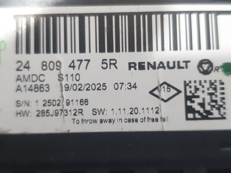 Recambio de cuadro instrumentos para mitsubishi colt 100t motion referencia OEM IAM 248094775R  